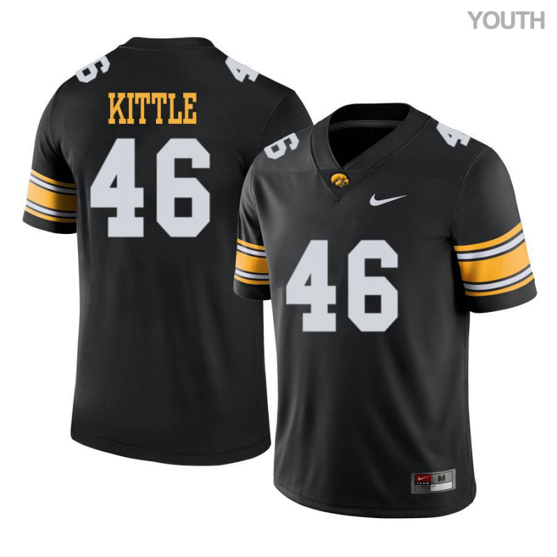 Youth Iowa Hawkeyes NCAA #46 George Kittle Black Authentic Nike Alumni Stitched College Football Jersey GP34R12MS